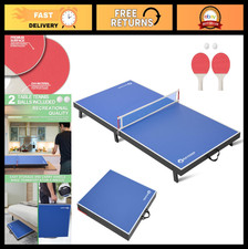 Portable Mini Foldable Table Tennis Table 48" - Indoor/Outdoor Game Set w/Net, P