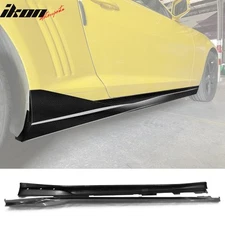Fits 16-24 Chevy Camaro Ikon V3 Style 4PCS Side Skirts Carbon Fiber Print PP
