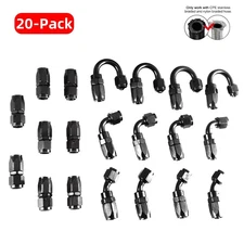 10-20PCS 4AN 6AN 8AN 10AN 12AN Swivel Fuel Oil Gas Hose End Fitting Adapter Kit