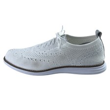 Cole Haan Original Grand Wingtip Silver Metallic Lace Up Oxford Shoes Size 7B
