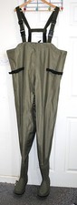 SNOBEE BREST HIGH NYLON /RUBBER WADERS, BRACERS & BELT  size UK 11 (W-9