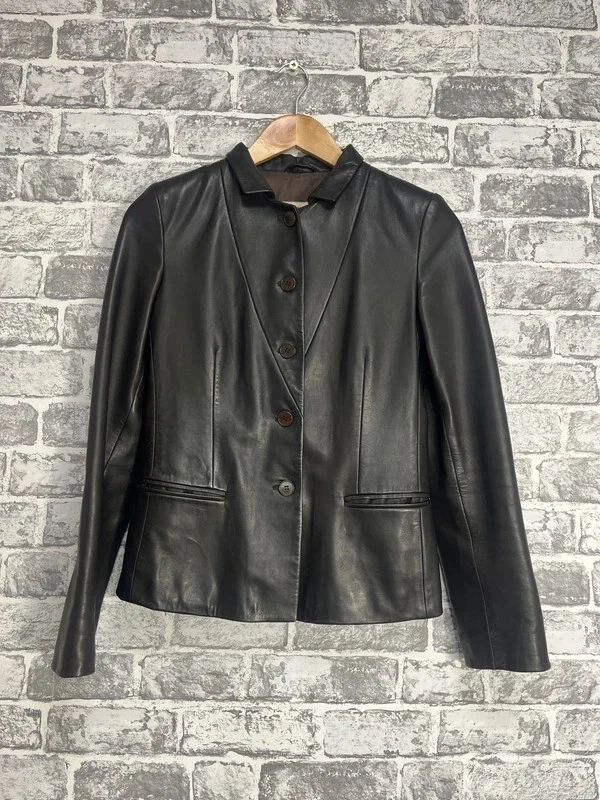 Emporio Armani Leather Outer Shell Coats, Jackets & Vests for