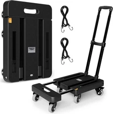 Folding Hand Truck, 500 LB Heavy Duty Luggage Cart, Utility Dolly Platform Cart