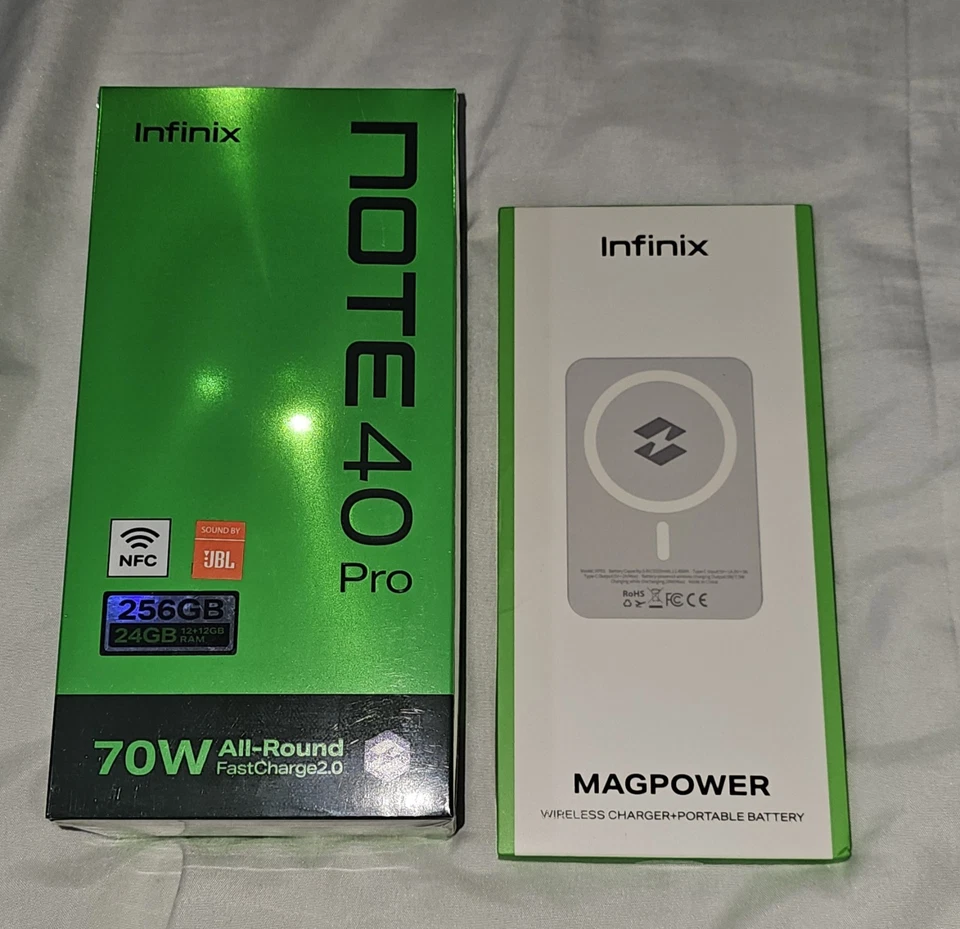 Infinix Note 40 Pro Titan Gold (256GB +12GB up to 24GB) 6.78 + with power bank  - Image 2 of 3