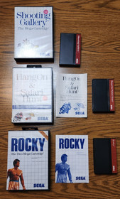 Sega Master System & Controls, Light Phasers, Cords, 3D Glasses, & Games -Tested