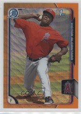 2015 Bowman Chrome Prospects Orange Wave Refractor Victor Alcantara #BCP128 2u3