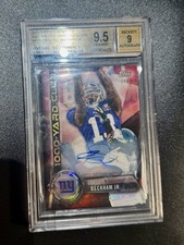 2015 Toppe Chrome All Time 1000 Yard ClubOdell Beokham Jr. AUTO 3/5 BGS 9.0 GEM