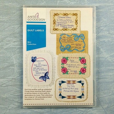 Anita Goodesign Quilt Labels Embroidery Design CD