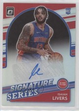 2021-22 Panini Donruss Optic Signature Series Holo Prizm Isaiah Livers Auto 1dm4