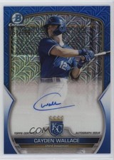 2023 Bowman Chrome Prospect Mega Box Blue Refractor Cayden Wallace Auto 1g75