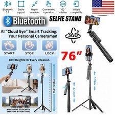 Monopod Selfie Stick with Remote - Bluetooth Tripod  Fill Light for All Phones