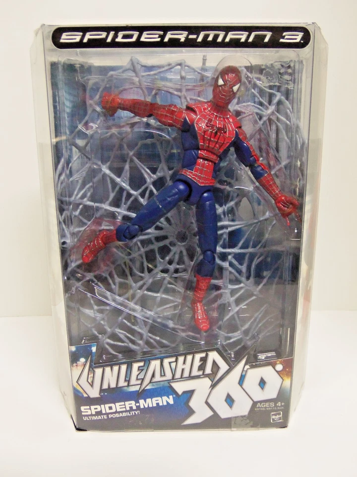 Hasbro Spider-Man 3 Unleashed 360 Blue & Red Posable 8" Action Figure SEALED NEW - Image 2 of 4