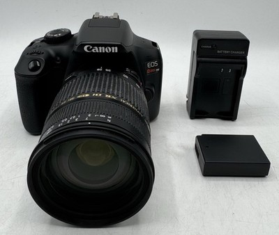 Canon EOS Rebel T6 DSLR Camera Body (Black) + Tamron SP AF 28 75mm f/2.8 Lens