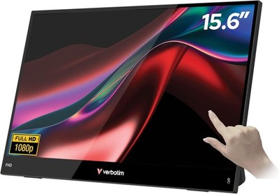 Verbatim 15,6'' Full HD Touchscreen Monitor USB-C HDMI für Laptop PS5 Switch