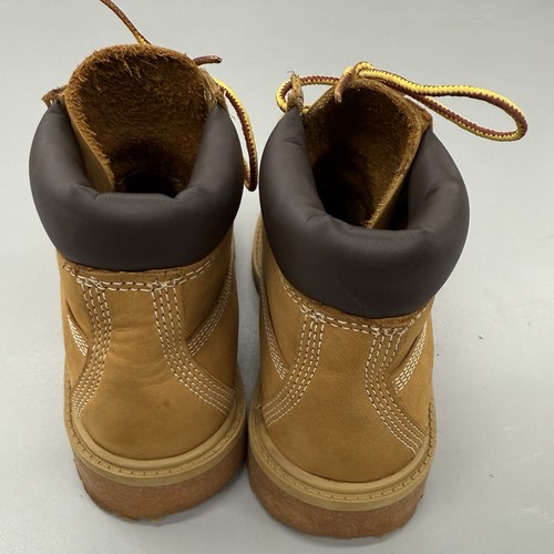TIMBERLAND 12909 Stivali Junior 3M EU 3,5 Pelle Marrone Logo Primaloft 200 Grammi - Foto 4 di 12