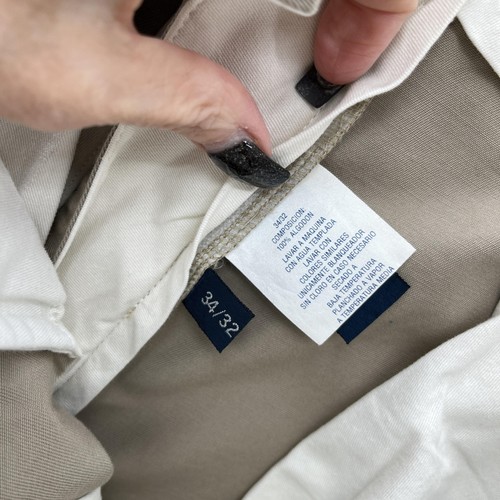 Polo Ralph Lauren Pantalones Para Hombres 34x32 Caqui Prospect Chino Calce Clásico Vestido Algodón - Imagen 12 de 14