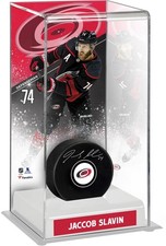 Jaccob Slavin Carolina Hurricanes Deluxe Tall Hockey Puck Case