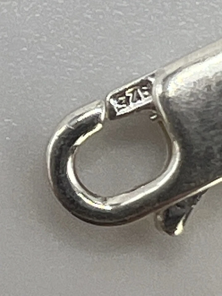 Pulsera de eslabones de plata de ley 925 marca “TAILANDIA” sólida Tailandia artesanía 7,5"- Vin Foto 4 de 4