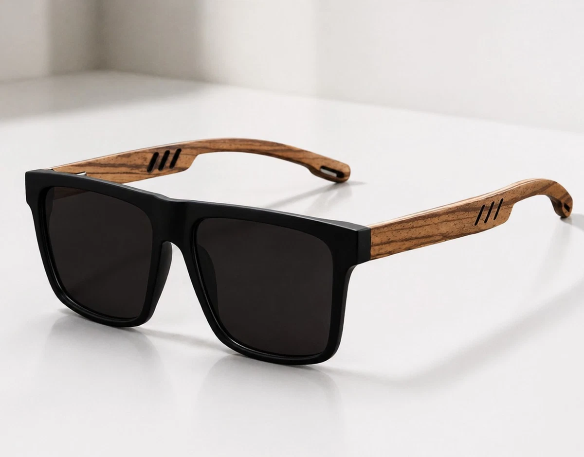 David Eden France W2114 Gold and Wood‎ Frame Bifocal Sunglasses 52o16 140 Vintage 1970s Rodenstock Sybille BiFocal Sunglasses W/Lens  main image 2