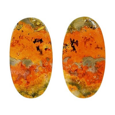 Natural Indonesian Bumble Bee Pair 15.5x29.2x4 mm Oval Shape Gemstone LS69-04126