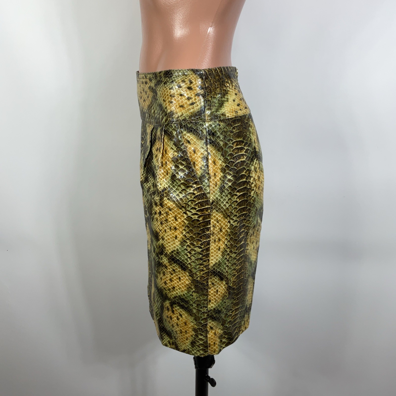 90s Y2K Express Python Snakeskin Shiny Pleather P… - image 7