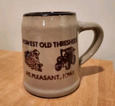 MIDWEST OLD THRESHERS  Heavy Display Stein  5"   MT. PLEASANT  IOWA   Made  USA