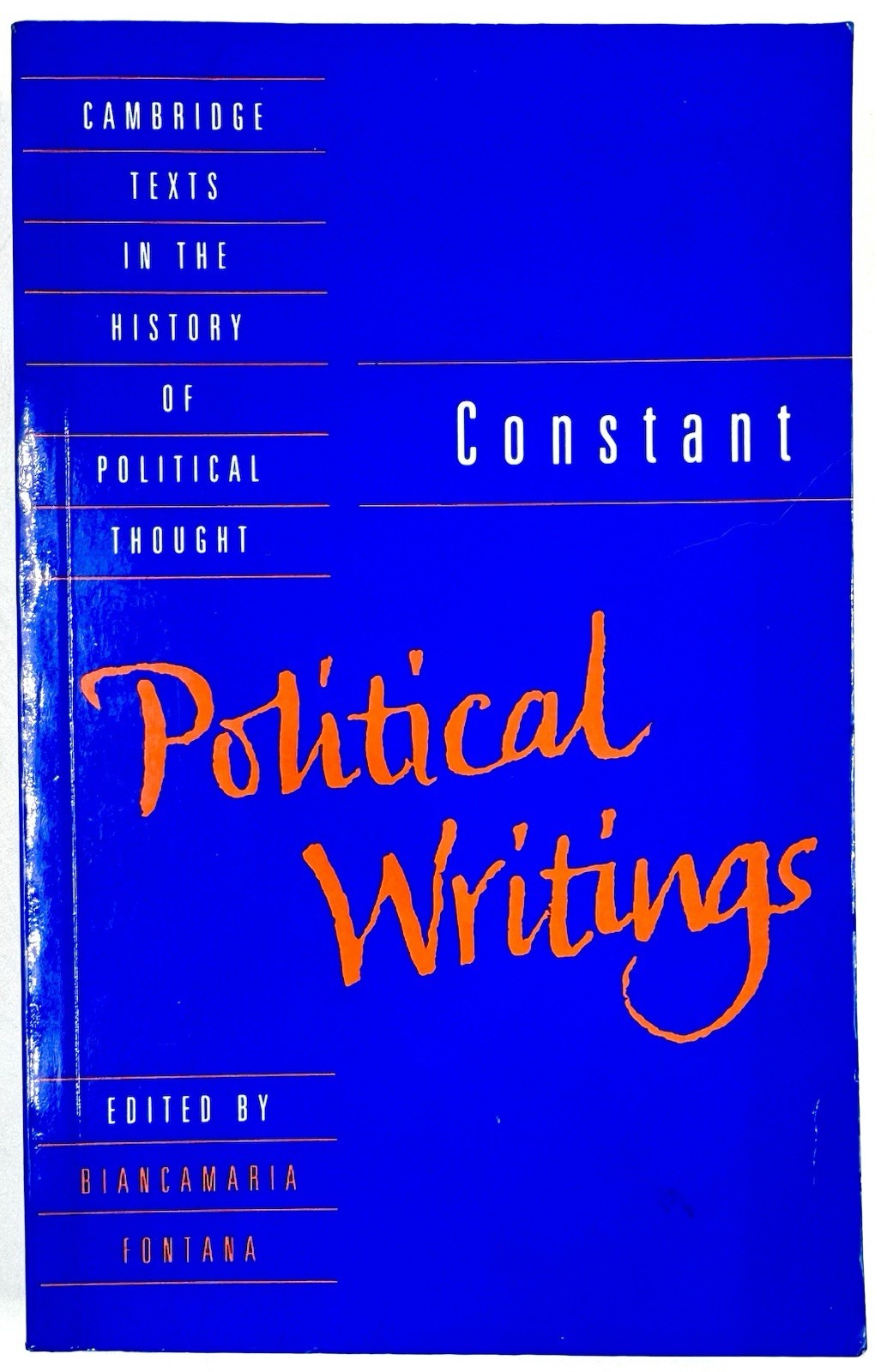 POLITICAL WRITINGS - Benjamin Constant (Paperback, 1997) Politics, Cambridge
