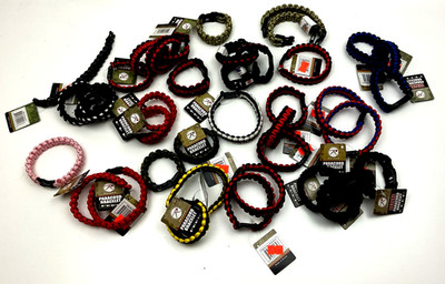 Lot of 40 Paracord Survival Braclet  Mutiple Colors&Sizes Rotcho