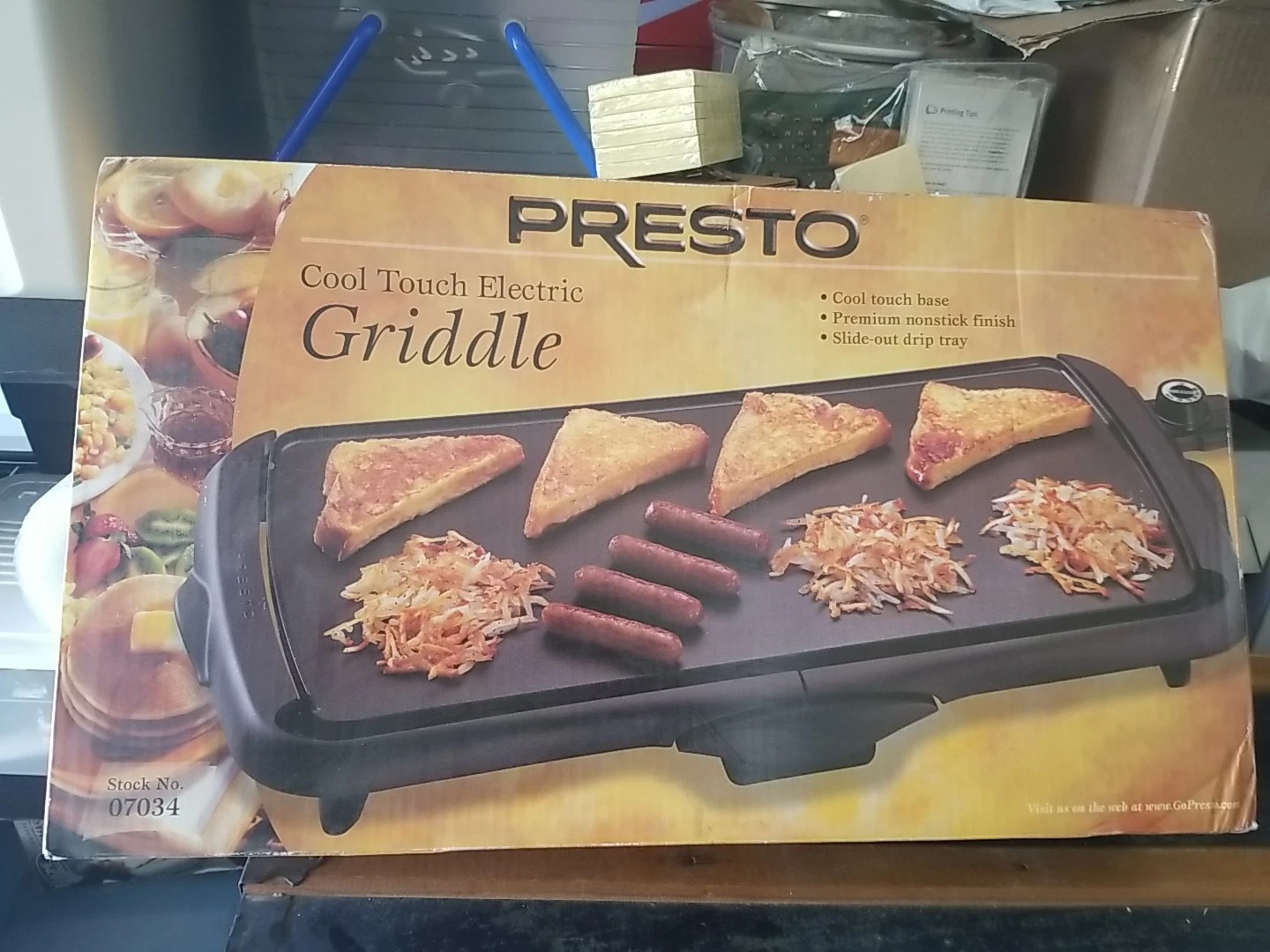 Presto Cool-Touch Electric Griddle 07034 NEW IN BOX Non stick Surface