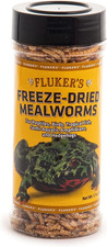 Freeze Dried Insects, Nutrient, Packed Mealworms, Ideal for Lizards, Reptiles, B
