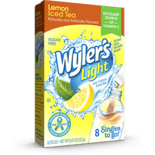 Wyler's Light Drink Mix Singles, Lemon Iced Tea, Sugar Free, 8ct