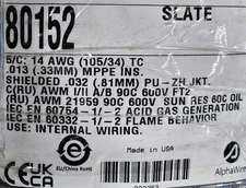 Alpha Wire 80152 14/5C EcoFlex PUR mPPE/PUR Shielded Hi-Flex Control Cable /5ft
