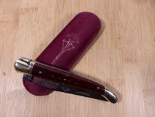 Ancien couteau pliant LAGUIOLE G DAVID 440 Bois Amourette Proche Neuf FRANCE