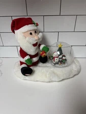 Gemmy Friends Snow Globe Santa Claus Lights Up Singing Musical Plush