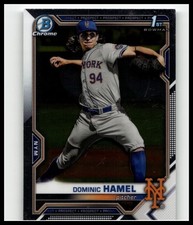 2021 1st Bowman Chrome Dominic Hamel #BDC-60 NY Mets RC
