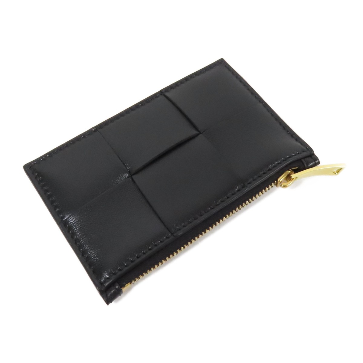 BOTTEGA VENETA BV GHW Cassette Zipped Card Case 681010 Lambskin