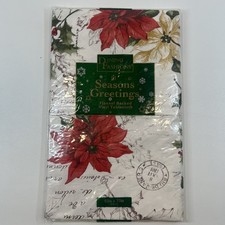 Christmas Vinyl Flannel Back Tablecloth Oblong- New