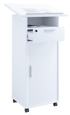 VCM - Holz Stehpult Rednerpult Rollen Melta T H. 120 x B.  60 cm x T. 50 cm