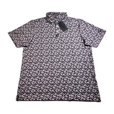 Bad Birdie Polo Shirt Men XL Purple Sage Short Sleeve Causal Active Golf New NWT