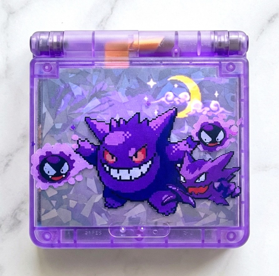 Nintendo Game Boy Advance SP 2026 IPS V5 Screen Upgrade Gengar Evolution Edition