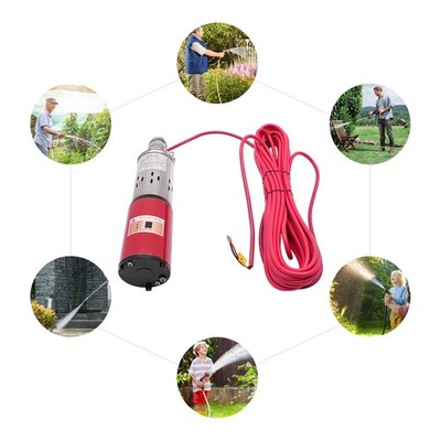 DC 12V Solar Submersible Pump Deep Well Water DC Pump Stainless Steel 1500L/H US