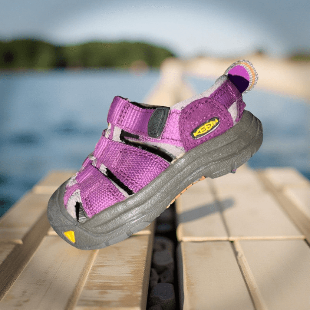 Sandali impermeabili Baby Keen Hybridlife Newport H2 grigio prugna e gargoyle taglia 5