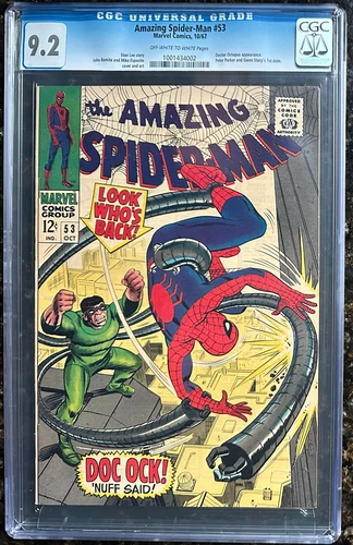 AMAZING SPIDER-MAN #53     (Marvel Comics October 1967)    OW/W pages    CGC 9.2
