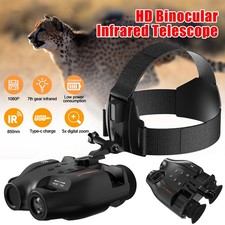 Night Vision Goggles 12MP 1080p Head Mounted Binoculars for Adults with 2000mAh