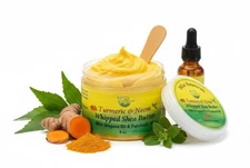 Turmeric & Neem Butter | Whipped Shea Butter | Mine Botanicals 8oz