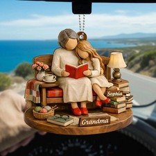 Personalized Grandma Grandkids Car Ornament Keychain Mother s Day Nana Gift