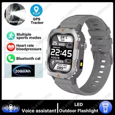 2025 Smartwatch for Men - Bluetooth Call, Heart Rate Monitor, GPS, Waterproof