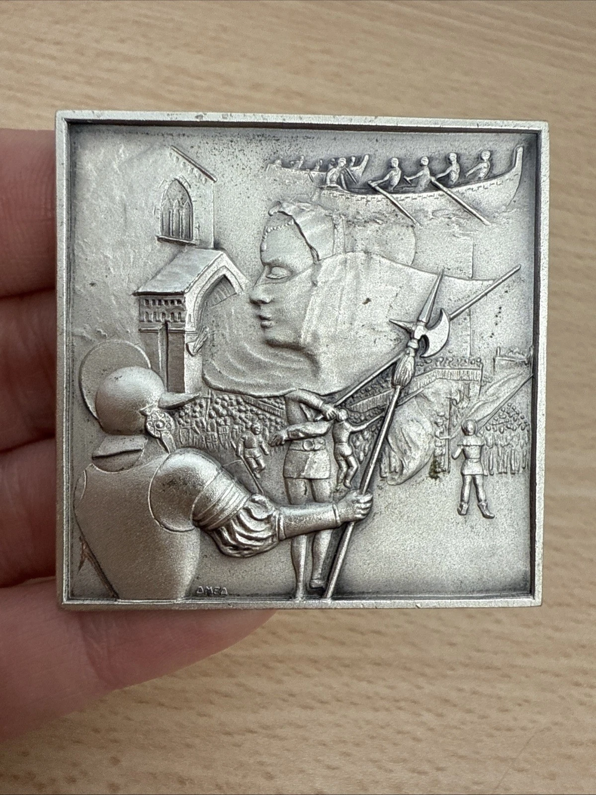 Médaille Plaque Agosto Médiévale Ventimigliese 1978 Corteo Storico Regata