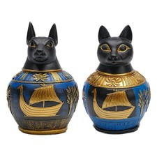 Pet Urn Egyptian Resin Spiritual Jar Pet Cremation Box for Grief