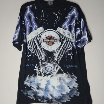 Harley Davidson Thunder & Lightning AOP T Shirt Size XL AOP Harley Davidson Thunder & Lightning AOP T Shirt Size XL AOP
